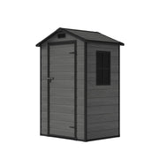 Grey Wood Grain Plastic Garden Shed 6x8 6x6 5x3 Outdoor Tool Bike Storage House