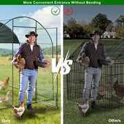 2X3M Walk In Chicken Run Coop Large Outdoor Pen Metal Duck Hen Poultry Cage Shed