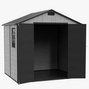 Plastic Garden Shed 8x4FT 8x6FT 8x8FT Apex Roof Outdoor Storage Sheds Tool Box