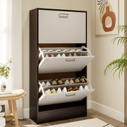 3 Drawer Shoe Cabinet Storage Cupboard Wooden Stand Rack Organiser Footwear Unit
