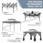 3.3x3.3m Pop Up Gazebo Garden Party Canopy Tent with Removable Mesh Sidewall UK