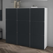 Shoe Storage Cabinet Wooden Shoe Rack Space-saving 3 Units 6 Tiers Many Colors