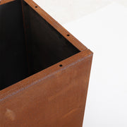 Garden Cube Metal Planter Corten Steel Plant Flowers Pot In & Outdoor Trough Tub