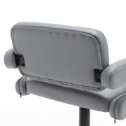 2 LARGE BAR STOOLS PLUSH SEAT GAS LIFT SWIVEL BREAKFAST KITCHEN BAR LARGE SEAT