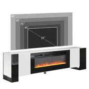 Electric Fireplace with TV Stand Unit Cabinet LED Fire Flame Heater Living Room