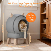 65L Self-Cleaning Automatic Cat Litter Box Cabinet App Control Safety Detector