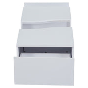 Led Coffee Table with 2 Drawer Storage, High Gloss Coffee Table for Living Room