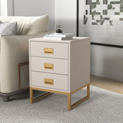 Large 2 Drawer Dressing Table and Pair of 3 Drawer Bedside Tables - Elle Stone R