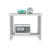 Commercial Catering Work Top Table Stainless Steel Bench Kitchen Food Storage