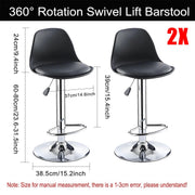 2PCS Bar Stools Adjustable Breakfast Swivel Gas Lift Chair Kitchen Cafe Pub Tool