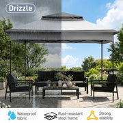 3.3x3.3m Pop Up Gazebo Garden Party Canopy Tent with Removable Mesh Sidewall UK