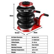 3 Ton Air Bag Jack Capacity Pneumatic Heavy Duty Quick 3-5 Second Car Lifting