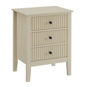 Pair of 3 Drawer Bedside Tables Hales Taupe Range Bedroom Furniture Set