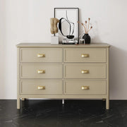 Large 6 Drawer Chest of Drawers - Lawrence Mocha Range
