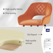 Set of 2 Bar Stools Velvet/PU Metal Legs Breakfast Stools Armrest Padded Chairs