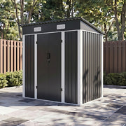 6x4ft 5x3ft 3x2ft Garden Storage Bike Tool Shed Sloped Roof Outdoor Garbage Bin