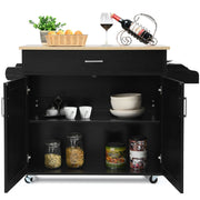 Kitchen Island Storage Trolley Rolling Cart Shelves Cupboard Cabinet Drawer Home