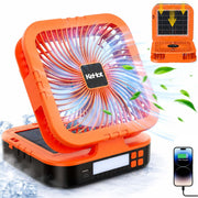 Kehot Camping Fan 90° Oscillating Foldable Solar USB-C LED Light Power Bank