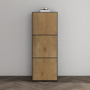 Shoe Storage Cabinet Wooden Shoe Rack Space-saving 3 Units 6 Tiers Many Colors