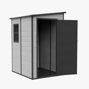 5X4FT Plastic Garden Shed Outdoor Tool Storage Sheds Lockable House with Window