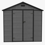 8x4FT Garden Shed Plastic Tool Bike Storage House with Lockable Doors & Floor UK