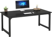 63 Inch Modern Computer Desk, Black Executive Office Desk Study Writing Table