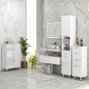 High Gloss doors Bathroom Tallboy Free Standing Cabinet Tall Storage Cupboard