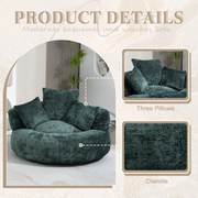 Bean Bag Chair !SALE! Oversized Memory Foam Lounge Sofa High Back Green