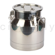 Stainless Steel 28L Milk Churn Can Bucket Container Ghee Pot+ handle+Sealed lid