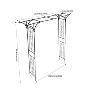 2M Garden Arch Metal Archway Gate Rose Vine Plants Climbing Trellis Heavy Duty