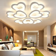 Modern LED Ceiling Light RGB Heart Design Chandelier Lamp with Remote Control UK