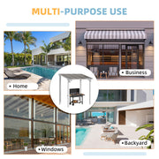 3 x 3m Wall Mounted Pergola Outdoor Aluminium Gazebo Patio Lean to Awning Deck