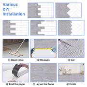 5m²/36pcs Tiles Thick Self-adhesive Luxury PVC Floor Flooring Plank Waterproof