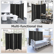 4 Panel 188cm Room Divider 188cm Folding Privacy Screen Portable Freestanding