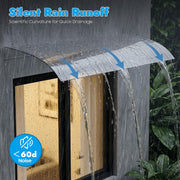 Door Canopy Awning Shelter Front Back Porch Outdoor Shade Patio Roof Rain Cover