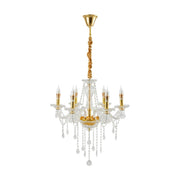 Marie Therese Chandelier Ceiling 6 Light Crystal Effect Lamp with Free LED Bulbs