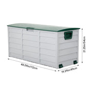 290L Outdoor Garden Storage Box Waterproof Deck Box Patio Cushion Box with Wheel