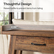70.9-Inch Long Console Table with 3 Drawers & Open Storage Shelves for Entryway