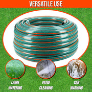 GARDEN HOSE PIPE REEL REINFORCED OUTDOOR HOSEPIPE GREEN 15M 20M 25M 30M 50M