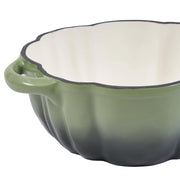 Pumpkin Shaped Enameled Cast Iron Casserole Pot with Lid Halloween Dutch Oven