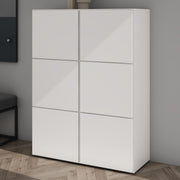 Shoe Storage Cabinet Wooden Shoe Rack Space-saving 3 Units 6 Tiers Many Colors