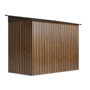 4x8FT Garden Shed Metal Pent Roof Outdoor Storage House With Free Foundation Kit