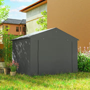 8 X 6FT GARDEN STORAGE SHED WITH VENTILATION DOUBLE SLIDING DOOR OUTDOOR TOOL