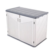 975L Garden Storage Utility Cushion Box Outdoor Waterproof Chest Shed with Base