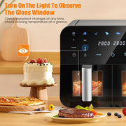 Air Fryer 9L Dual Basket 8 Program for Oil Free & Low Fat Healthy Cooking 2400W