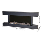 2kw Wall Mounted Electric Fireplace Fire Suite with 12 Colours LED Flame Effect