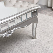 Mirrored Coffee Table Tiffany Range silver vintage ornate living room furniture