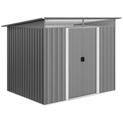 9ft x 6.5ft Garden Storage Shed with Top Window, Metal Outdoor Shed Tool House