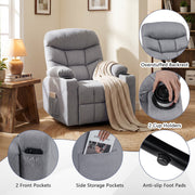 Recliner Chair Nursery Rocking Chair with Massage & Heat