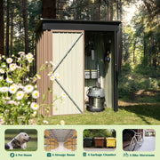 5 x 3ft Garden Lockable Bicycle Storage Bike Tool Box Shed Outdoor Garbage Bin